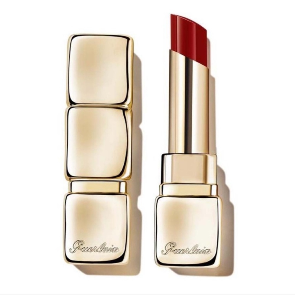 NIB Guerlain Kisskiss Shine Bloom Lip Colour 819 Corolla Rouge Red
